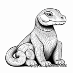 Tribal Art Komodo Dragon Coloring Pages 1