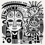 Tribal Inspired Abstract Coloring Pages 1
