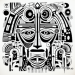 Tribal Inspired Abstract Coloring Pages 2