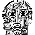 Tribal Inspired Abstract Coloring Pages 3