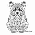 Tribal Themed Panda Coloring Pages for Adults 1