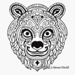 Tribal Themed Panda Coloring Pages for Adults 2