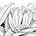 Tropical Banana Leaf Coloring Pages 1
