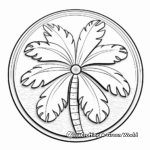 Tropical Beaches with Sand Dollars Coloring Pages 1