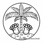 Tropical Bird Paw Print Coloring Pages 3