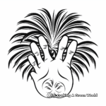 Tropical Bird Paw Print Coloring Pages 4