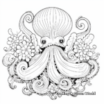 Tropical Octopus and Fish Coloring Pages 1