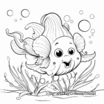 Tropical Octopus and Fish Coloring Pages 2
