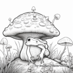 Tropical Rainforest Mushroom Frog Coloring Pages 1