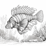 Tropical Reef Lionfish Coloring Pages 1