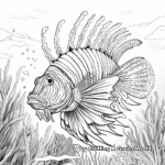 Tropical Reef Lionfish Coloring Pages 3
