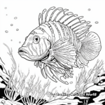 Tropical Reef Lionfish Coloring Pages 4
