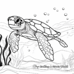 Tropical Sea Turtle Coloring Pages 1