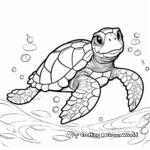 Tropical Sea Turtle Coloring Pages 4