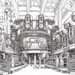 True-to-Life Titanic Engine Room Coloring Pages 2