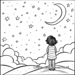 Twinkling January Stars Night Sky Coloring Pages 1