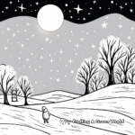 Twinkling January Stars Night Sky Coloring Pages 4