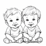 Twins: Double Baby Joy Coloring Pages 2
