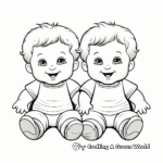 Twins: Double Baby Joy Coloring Pages 4