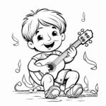 Ukulele Coloring Pages for Kids 1
