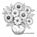 Uncomplicated Sunflowers in a Vase Coloring Pages 2