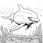 Underwater Adventure: Dolphin Coloring Pages 1