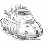 Underwater Exploration Tank Coloring Pages 2