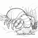 Underwater Hermit Crab Coloring Pages 2