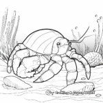 Underwater Hermit Crab Coloring Pages 4