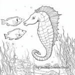 Underwater Life: Seahorse, Clownfish and Sea Anemone Coloring Pages 3
