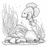 Underwater Life: Seahorse, Clownfish and Sea Anemone Coloring Pages 4