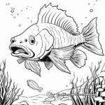 Underwater Scene with Pacific Cod Coloring Pages 4