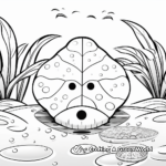 Underwater Scene with Sand Dollar Coloring Pages 2