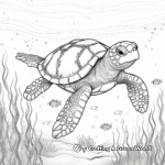 Underwater Sea Turtle Coloring Pages 1