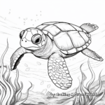 Underwater Sea Turtle Coloring Pages 3