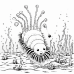 Underwater Sea Worm Coloring Pages for Ocean lovers 1