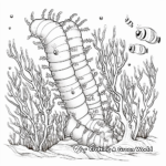 Underwater Sea Worm Coloring Pages for Ocean lovers 2
