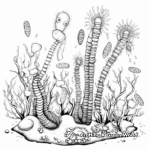 Underwater Sea Worm Coloring Pages for Ocean lovers 4