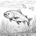 Underwater Sockeye Salmon Coloring Pages 3