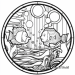 Underwater Stained Glass Coloring Pages 1