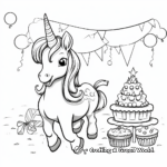 Unicorn and Friends Birthday Party Coloring Pages 2