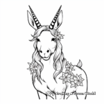 Unicorn and Peace Sign Coloring Pages for Kids 1