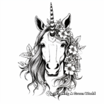 Unicorn and Peace Sign Coloring Pages for Kids 3