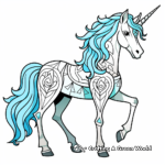 Unicorn Fantasy Pixel Coloring Pages 4