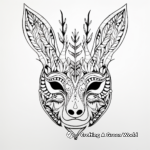 Unicorn Mask in a Magical Forest Coloring Pages 2
