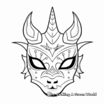 Unicorn Mask with Stars Coloring Pages 2
