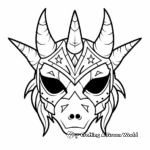 Unicorn Mask with Stars Coloring Pages 3