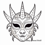 Unicorn Mask with Stars Coloring Pages 4