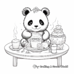 Unicorn Panda Tea Party Coloring Pages 1