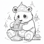 Unicorn Panda Tea Party Coloring Pages 4